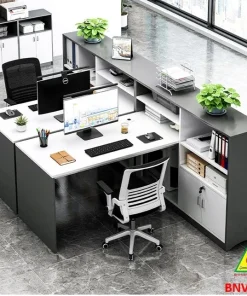 Bàn Làm Việc Gỗ MDF Hiện Đại, Bàn văn phòng, Bàn nhân viên BNV501 - NỘI THẤT LẮP RÁP VIENDONGADV